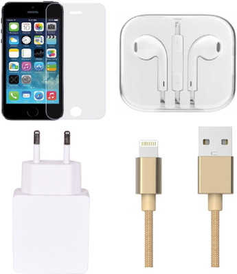 Robmob Screen Protector Accessory Combo for Apple iPhone 5C(White)