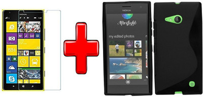 Lively Screen Protector Accessory Combo for Nokia Lumia 730(Black)
