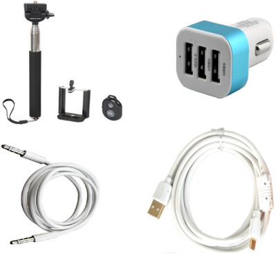Robmob Selfie Stick Accessory Combo for Lenovo Vibe K5(Black, White) Flipkart