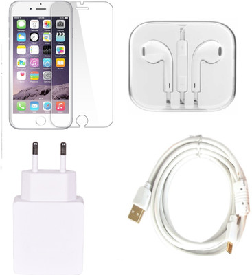 Robmob Screen Protector Accessory Combo for Apple iPhone 6(White)