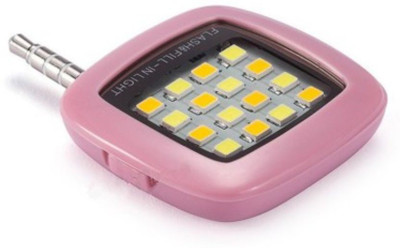 

GOGLE SOURCING Portable 16 LED Selfie Enhancing Dimmable Rechargeable Fill-in Light Torch for All Smartphone, Tablet, iPhone Flash(Pink)