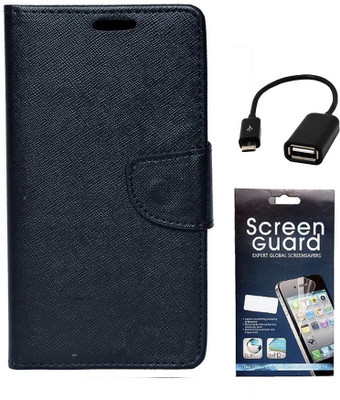 Coverage Cover Accessory Combo for Mercury CoolPad Dazen Note 3, CoolPad Note 3(Black)