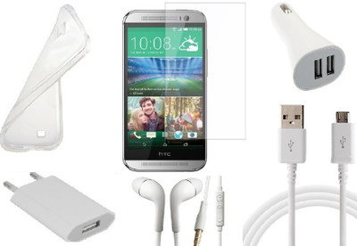 Cell Planet Screen Protector Accessory Combo for HTC One M8(White)