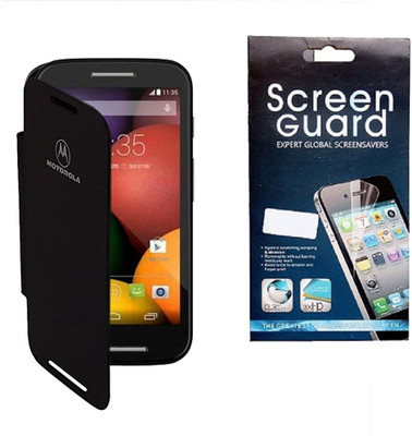 RDcase RDcase Flip Cover + Screen Guard for Motorola Moto G (1st Gen) - Black Accessory Combo(Black)