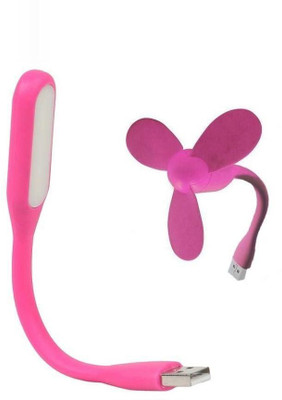 Vsquare flexible portable ulf526 USB Fan, Led Light Pink, Pink Vsquare Mobile Accessories