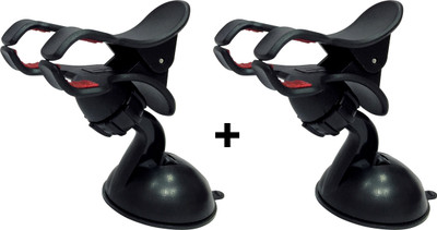 

ManeKo Dual Clip Universal Car Mount (Pack of 2) Mobile Holder, Black