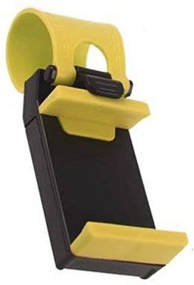 

Heartly Car Steering Wheel Mobile Stand Cradle Holder_4 Mobile Holder, Yellow