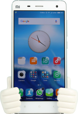 

Heartly Universal Flexible Portable Mount Cradle Thumb Ok Stand 6 Mobile Holder, White
