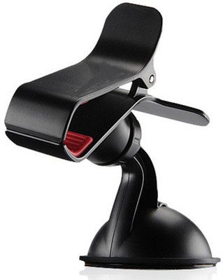 

ManeKo Universal Car Mount Cradle Holder Windshield Mobile / GPS Suction Holder Stand - Single Clip Type Mobile Holder, Black
