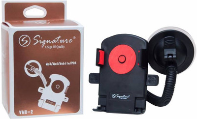 

Signature Car Mobile Mount for Windshield, Dashboard, AC Vent, Anti-slip Mobile Holder, Black