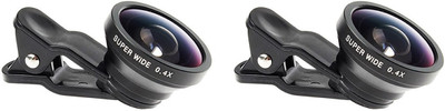 

ManeKo Removable Super Wide Angle 0.4X with Universal Clip - Pack of 2 Mobile Phone Lens(Wide and Macro)