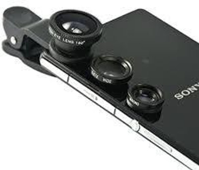 KG Collection 1 Fisheye Lens, 1 Macro Lens, 1 Wide-angle Lens, 1 Plastic Clip, 2 Lens Cap, 1 Carry Pouch Mobile Phone Lens