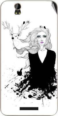 Snooky Lava Iris X1 Mobile Skin(White)