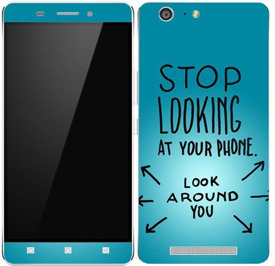 Theskinmantra Stop looking at Your Phone NIN Gionee M5 Mobile Skin(Multicolor)
