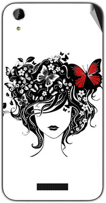 Snooky Lava Iris X1 Atom Mobile Skin(White)