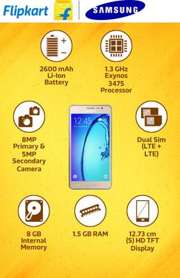 Samsung Galaxy On5 (Gold, 8 GB) 