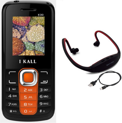 

I Kall K99 with MP3/FM Player Neckband(Orange & Black)