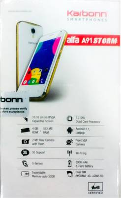 Karbonn Alfa A91 Storm 3G (Black & Gun Metal, 4 GB)