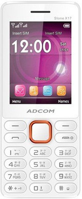 Adcom X17 (TRENDY) Dual Sim Mobile(White, Orange)