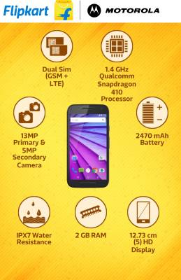 Moto G (3rd Generation) (Black, 16 GB) 