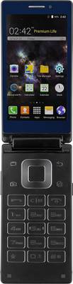 Kara T2 Android Dual Screen Flip Phone (Blue, 8 GB)