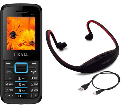 

I Kall K88 with MP3/FM Player Neckband(Black & Blue)