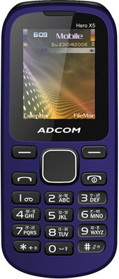 Adcom X5 Dual Sim Mobile-Black & Blue(Black, Blue)