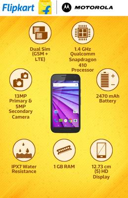 Moto G (3rd Generation) (Black, 8 GB)