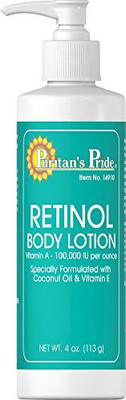 

Puritan's Pride retinol body lotion (vitamin a 100,000 iu per ounce)-4 oz. lotion(120 ml)