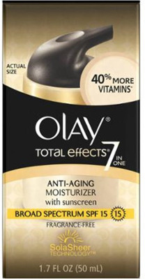 

Olay Total Effects 7 In 1 Broad spectrum SPF 15 Fragrance Free Anti-Aging moisturizer With sunscreen(50 ml)