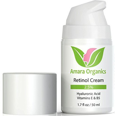 

Amara Organics Retinol Cream for Face 2.5% with Hyaluronic Acid & Vitamins E & B5, fl.(51 ml)
