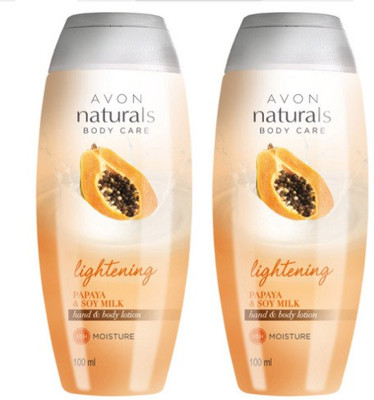 

Avon NATURALS PAPAYA & SOY MILK HAND & BODY LOTION ( set of 2)(200 ml)