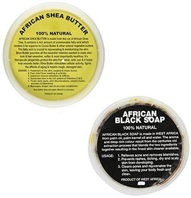 

African Shea Butter 100% Natural & Black Soap Combo(240 ml)