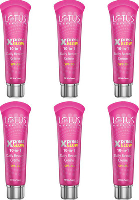 

Lotus Xpress Glow 10 in 1 Daily Beauty Creme Pack of 6(180 g)
