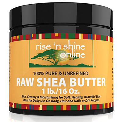 

Rise 'N Shine Online Shea Butter (16 oz) with RECIPE EBOOK - Perfect for All Your DIY Home Recipes Like Soap Making, Lotion, Shampoo, Lip Balm and Hand Cream - Organic Unrefined Ivory Shea for Soft Skin and Hair(295 g)