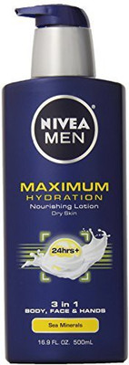 

Nivea Men Maximum Hydration Lotion For Dry Skin, 3 In 1 Body, Face And Hands Sea Minerals(507 ml)