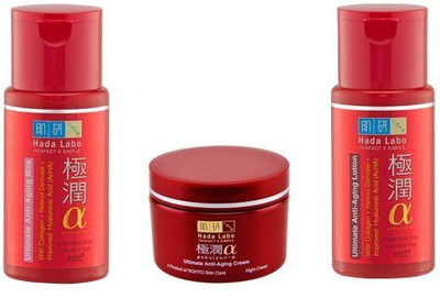 

Hada Labo Rohto Labo Gokujyun Alpha Trial Kit - Lotion, Milk, Cream(200 g)