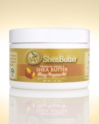 

AAA Shea Butter 100% unrefined certified grade a shea butter with a hint of mango fragrance oil 1 oz. by(30 ml)