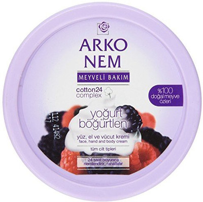 

Arko Nem Yogurt & Blackberry Cream For Face Hand & Body Unisex(150 g)