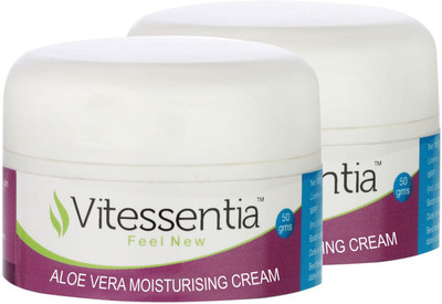 

Vitessentia Aloe Vera Moisturising Cream 50gms Pack of 2(50 g)
