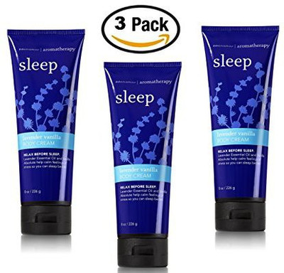 

Bath & Body Works Lot of 3 Aromatherapy Lavender Vanilla Sleep Body Cream Each (Lavender Vanilla)(240 ml)