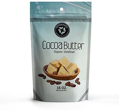 

ON Beauty SUMMER SALE !! - 100% Organic FOOD GRADE Cocoa Butter 16 Oz - Raw Unrefined, Best Food-Grade Quality. Imported from Organically grown on farm in Peru -FREE Downloadable Recipe eBook- (16)(295 g)