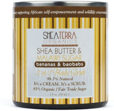 

Shea Terra Shea Butter & Malawi Sugar 2-n-1 Body Scrub ( ) Bananas & Baobabs(240 ml)