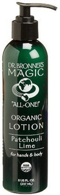 

Dr. Bronner's & All-One Organic Lotion for Hands & Body, Patchouli Lime, - Pump Bottles (Pack of 2)(240 ml)
