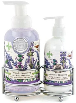 

Michel Design Works Hand Care Soap/Lotion Caddy Set, Lavender Rosemary,(774 ml)