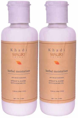 

Khadi Mauri Herbal Moisturiser - Pack of 2 - Premium Natural(420 ml)