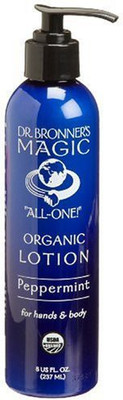 

Dr. Bronner's & All-One Organic Lotion for Hands & Body, Peppermint, - Pump Bottles (Pack of 2)(240 ml)