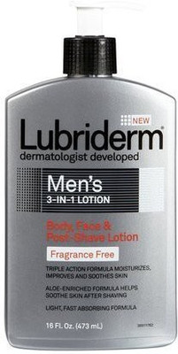 

J&J Healthcare Lubriderm Men's 3-In-1 Body, Face & Post-Shave Lotion-Fragrance Free- (Pack of 3)(480 ml)