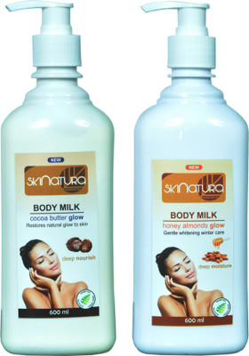 

Skinatura cocoa butter,honey almond body milk(pack of two)(1200 ml)