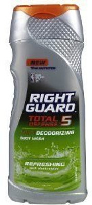 

Roomidea (2 Pack) Right Guard Total Defense 5, 5-in-1 Deodorizing Hair & Body Wash, Refreshing Each(59.14 ml)